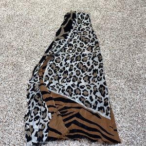 Yarnz Cashmere and silk animal print scarf. Fun and perfect addition for fall!